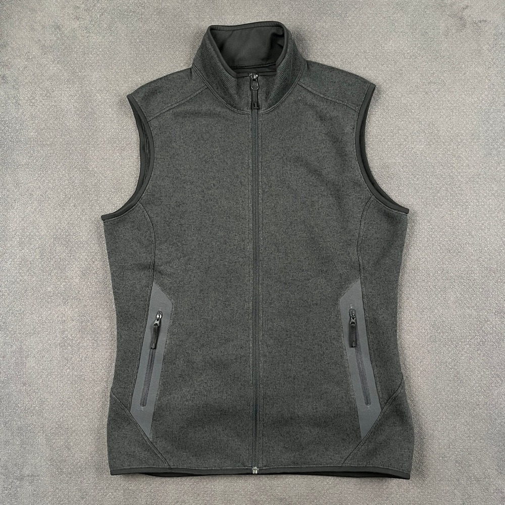 Arc'teryx Covert Vest Womens Small Gray Fleece Full Zip Mock Neck 24088